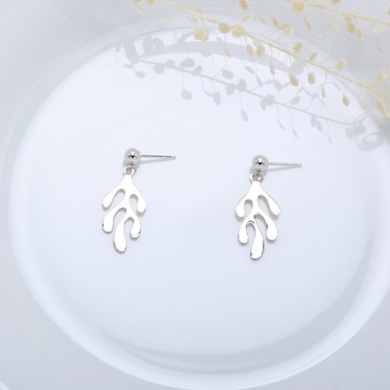 【Angel & Me】搖擺 海草 s925 純銀 耳環 (可改夾式) 生日 聖誕節 禮盒 禮物