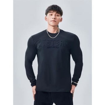 GD聯名東方力量凹凸印長袖T恤男半緊身運動跑步籃球訓練健身衣服