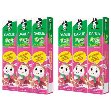 DARLIE 好來 寶貝兔兒童牙膏 草莓/蘋果 隨機出貨  40g  6條