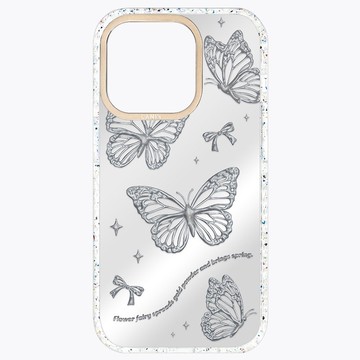 月銀金屬 銀霞蝴蝶 磁吸版 透彩框 iPhone 16 15 14 13 Pro Max