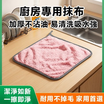 現貨速發 超強吸水珊瑚絨抹布 廚房專用洗碗巾 去油去污 不掉毛 可機洗 清潔抹布 吸水抹布  快速瀝乾 不易滋生細菌
