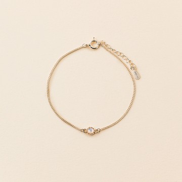 茱麗葉 | 月光石 S925純銀 | 天然石輕珠寶手鍊