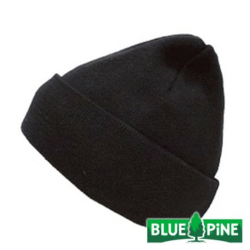 【BLUEPINE 】素面反摺毛帽『黑』B62405戶外 露營 登山 健行 休閒 時尚 保暖 禦寒 帽子 保暖帽