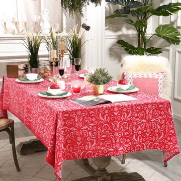 ekelund喜慶紅色桌布歐式奢華餐桌布美式長方形輕奢高端茶幾臺布