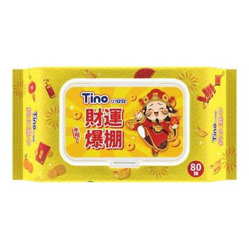 Tino 小安安 純水濕巾-加蓋(80抽X12包/箱)-新年版財神包