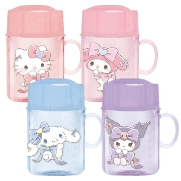 小禮堂 Sanrio 三麗鷗 牙刷杯組 (緞帶款) Kitty 美樂蒂 大耳狗 酷洛米