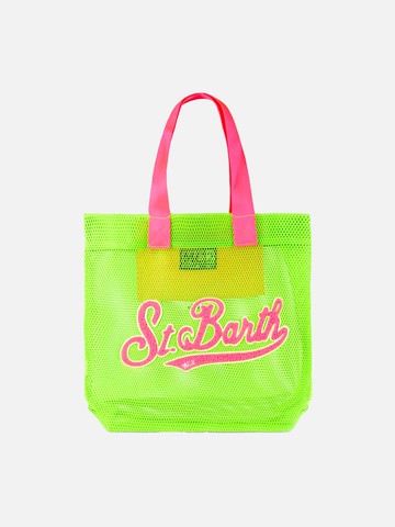MC2 Saint Barth Mesh Green Shopper Bag With Front Terry Patch