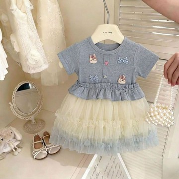 臺灣出貨🎊夏季薄款兒童連衣裙仙女風夏裝女寶寶2026春季新款圓領甜美風爆款大減價🎁