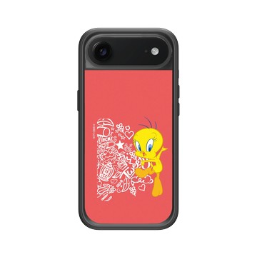 iPhone Air Mod NX -邊框背蓋組合 (相機按鈕) 黑 - 樂一通 Looney Tunes - 亂花系列-崔弟