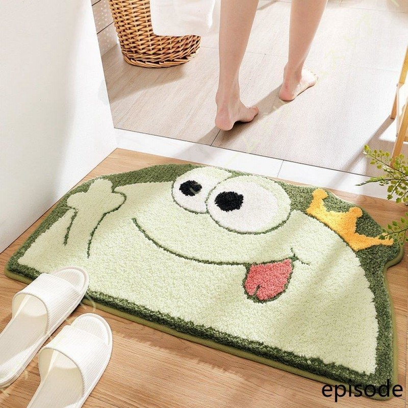 玄関マット かわいい バスマット 半円型 お風呂マット 速乾 シャギー ...