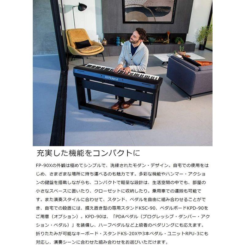 Roland FP-90X BK 電子ピアノ 88鍵盤 Xスタンド・ヘッドホンセット ローランド