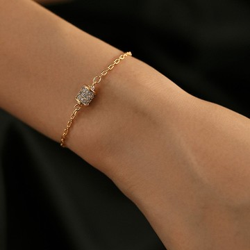 鍍18K真金鍊條保色百搭高級感鋯石手飾