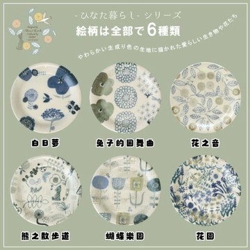 日本製美濃燒 加藤真治 SHINZI KATOH 輕量甜點盤 6吋盤｜平盤 圓盤 手繪花鳥造型 餐盤 盤子 可機洗