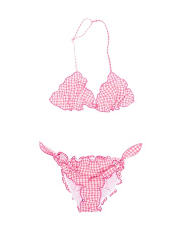 MC2 Saint Barth Kids - gingham-pattern bikini - kids - Polyamide/Polyester/Spandex/Elastane/Spandex/Elastane - 10 - Pink