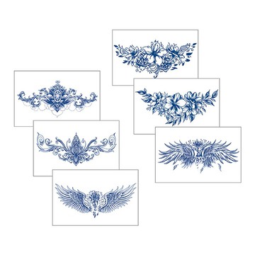 刺青貼紙長效持久型 果汁草本紋身貼紙 大版型背部 胸前 股溝 下腹 - 雪倫小舖