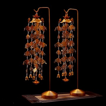 佛堂供佛觀音鎏金日式幢幡桌面立式瓔珞擺件莊嚴殊勝品質出口日本