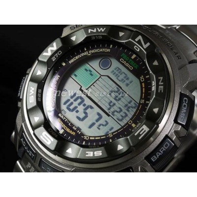 CASIO カシオ プロトレック 電波ソーラー チタン PRW-2500T-7 ブラック×シルバー 海外モデル 腕時計 | LINEブランドカタログ