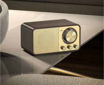 德國新款JY66復古音箱 FM收音機低音炮便攜木質音響