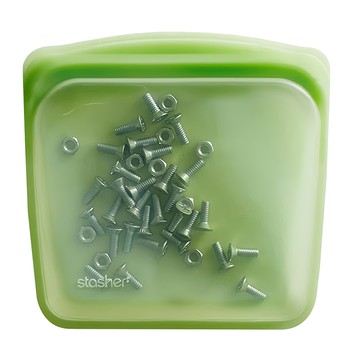 stasher 方形矽膠密封袋 綠色 828ml  19.1 x 19.1 x 2.5cm  1入  1個