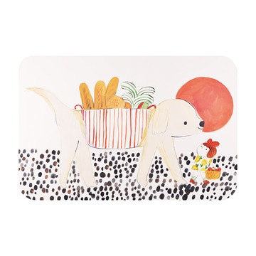 【怪獸】新銳設計師 10秒頂吸 軟式珪藻土吸水地墊  吳欣芷(60x40cm) -一起去野餐