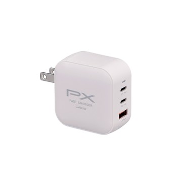 氮化鎵GaN快充器 PWC-7012W 70W 氮化鎵快速充電器 白色