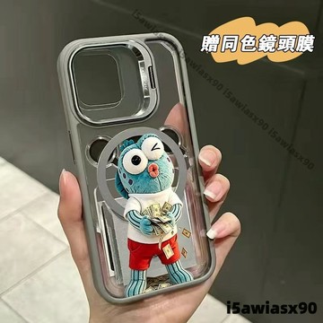 美金小魚 金屬磁吸支架 無綫充電 適用iphone 18蘋果17 16 15 14 13 12 11手機殼 防摔