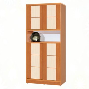 文創集-南亞塑鋼   艾格  南亞塑鋼3尺上下拉門中空高鞋櫃-90.1x40.8x195cm免組