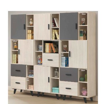 AS雅司-半藏併色6.5尺書櫥組-198*40*192cm