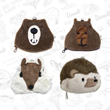 水豚造型 鑰匙卡片收納包/零錢包