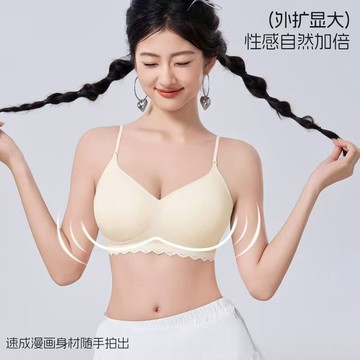 內衣 外擴內衣 漫畫胸內衣 美背內衣 蕾絲 無痕內衣女 小胸顯大 聚攏內衣 上託 防下垂內衣 固定杯文胸 內衣女