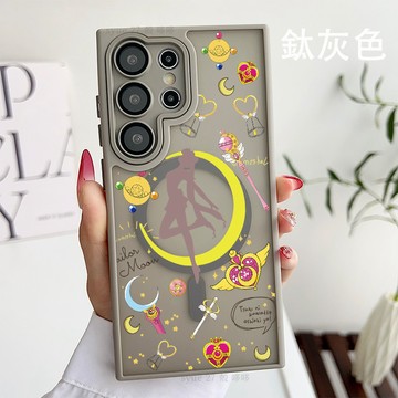 膚感磨砂手機殼魔法棒美少女磁吸保護殼 適用三星Galaxy A56 A36 A26 A55 A54 A16 S25防摔殼