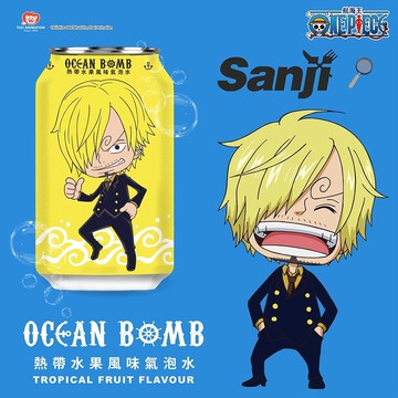 【Ocean Bomb】航海王海洋深層氣泡水-熱帶水果風味（330ml*24入/箱）_廠商直送