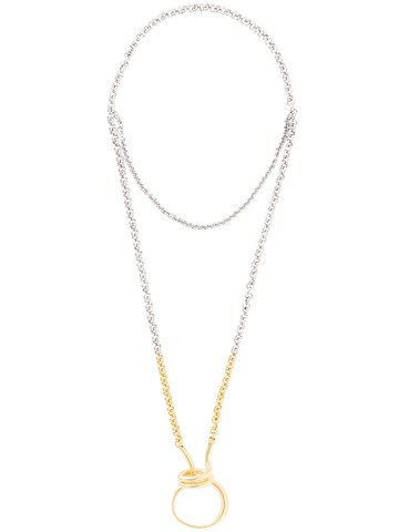 Charlotte Chesnais - Round Trip necklace - women - Sterling Silver/Gold Vermeil - One Size - Metallic