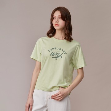 GIORDANO 女裝Outdoor系列印花上衣 - 08 蘆薈