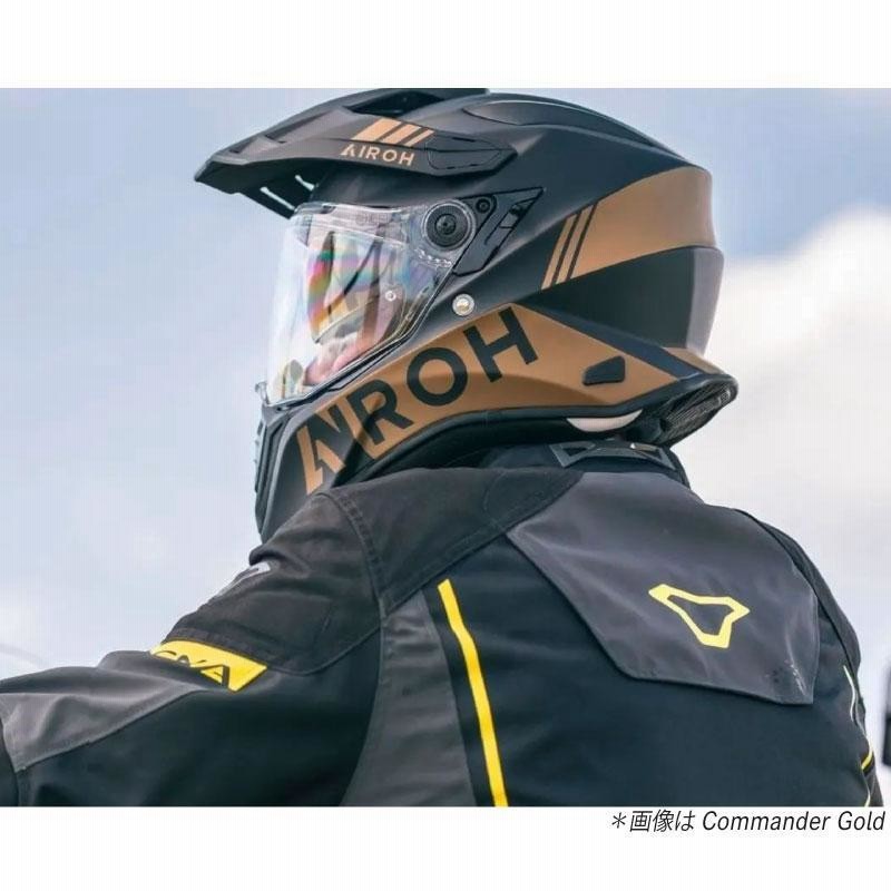 全品10%+1000円☆10/11(金)限定／Airoh アイロー Commander Color off-Road Helmet デュアルスポーツ ヘルメット フルフェイス シールド付オフロードヘルメット | LINEブランドカタログ