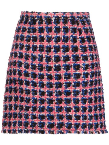 ETRO - high-waisted bouclé miniskirt - women - Wool/Mohair/Polyester/Polyamide/Viscose/Cotton/Alpaca Wool/Viscose/Acetate - 44 - Blue