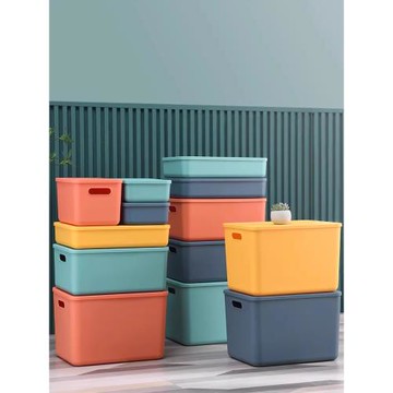 玩具收納箱家用衣柜雜物桌面零食收納筐塑料盒子儲物盒整理箱帶蓋
