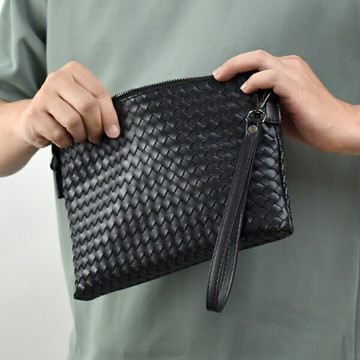 全編織質感皮革手拿包【NWD61】