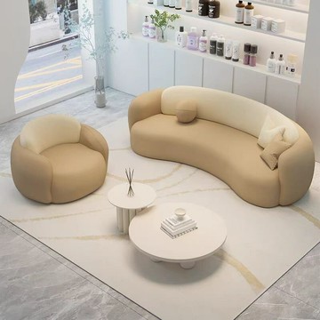 【台灣公司 可打統編】免運 沙發 創意沙發 橢圓形沙發小戶型異形服裝店美容院休息區接待民宿辦公室簡約沙發 可開發票 全館六折 工廠現貨直銷 新品特價 c9241