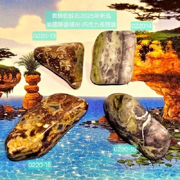 巧克力長頸鹿貴族蛇紋石0220-1~16 ~2025年土桑新品 ~解散負面模式，與健康的神聖藍圖調頻對焦