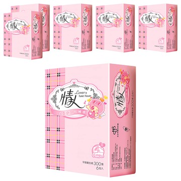 情人 平版衛生紙 300張  6包  6袋