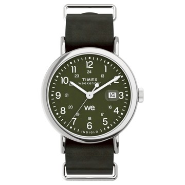 【TIMEX】天美時 週末系列  每天都是休假日 40毫米休閒風格手錶 (綠 TXTW2W87000)
