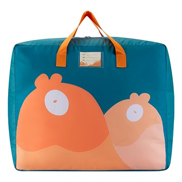 OMORY 全功能標記收納 繽紛海洋萬用收納袋 可水洗牛津布 防水防潮防霉  L  漾綠色  1個