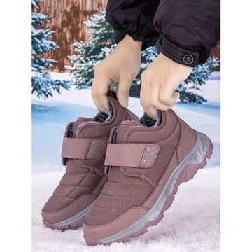 老人鞋冬季棉鞋加寬加高防水中老年鞋防滑媽媽加絨保暖運動健步鞋