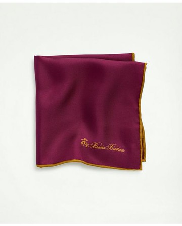 Brooks Brothers Men's Silk Pocket Square | Burgundy