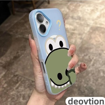 挖鼻恐龙馬卡龍磁吸 iPhone16 magsafe磁吸防摔手機 蘋果15 14 13 12Promax手機殼