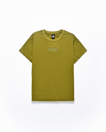 超長纖棉簡約本質T - 油果綠