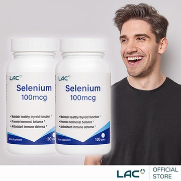 【LAC利維喜】2入組 硒100食品錠100錠(有機硒/保護力/青春活力劑/素食可)