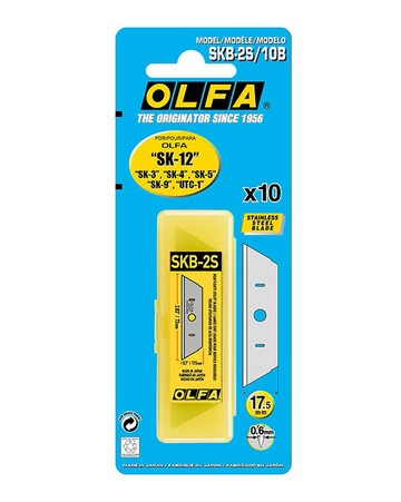日本 OLFA 不鏽鋼安全工作刀替刃 SKB-2S/10B型 (10入)【APP滿額下單4%點數(單一帳號最高1000點)】7/31止