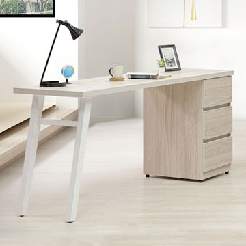 Homelike 喜家居150cm三抽造型書桌(2502)-150x56x79公分